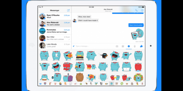 Facebook Messenger ahora en el iPad