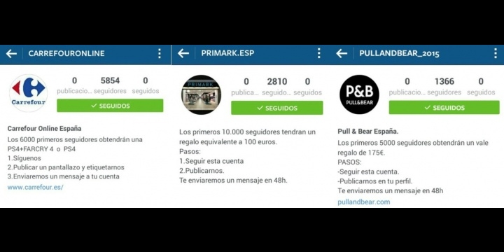 Pull and Bear no está repartiendo tickets regalo por Instagram
