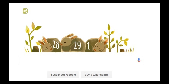 Google celebra el Año bisiesto con un Doodle