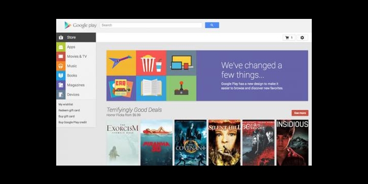 Nueva versión web de Google Play