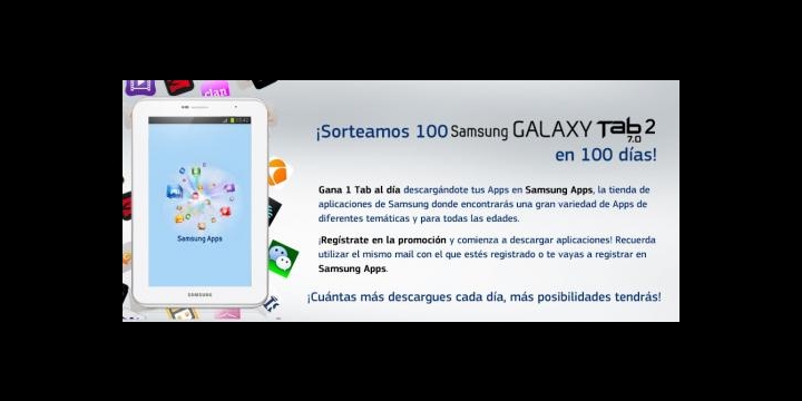 Sorteo de 100 Samsung Galaxy Tab 2 en 100 días