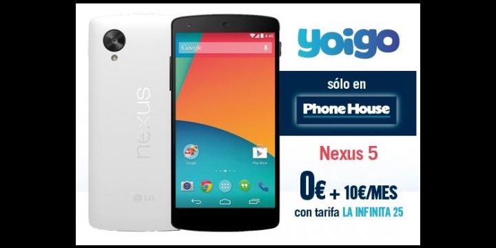 Nexus 5 a 0 euros con Yoigo