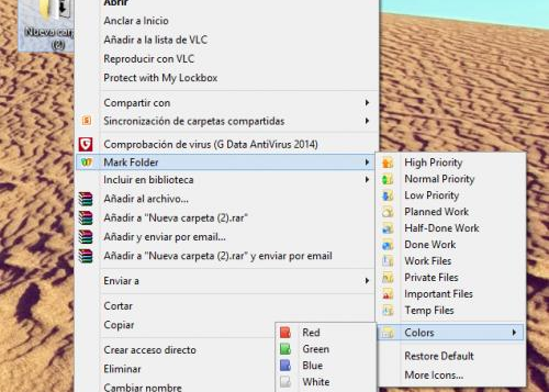 Cambiar el color de las carpetas de Windows con Folder Maker