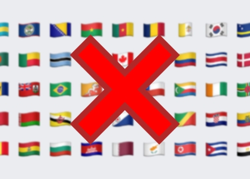 Adiós a nuevos emojis de banderas
