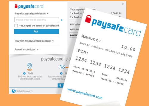 Paysafecard, paga online de forma segura