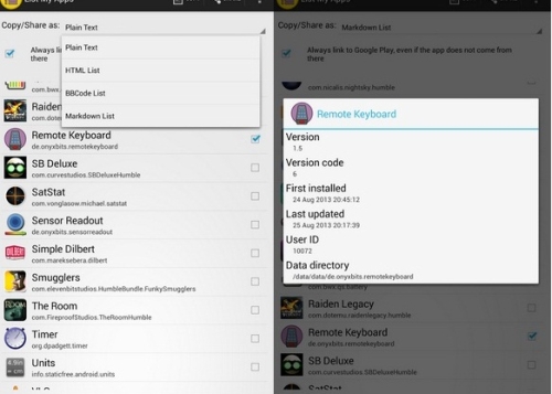 Cómo guardar una lista de apps instaladas en Android