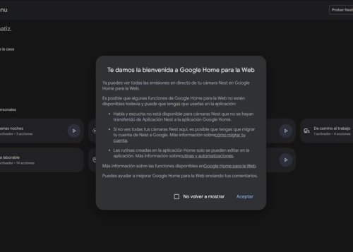 Google Home ya permite controlar tu hogar desde la versión web