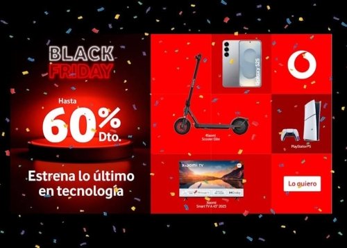 Vodafone va a por todas en Black Friday: ojo a sus descuentos en móviles, tablet, smart TV... ¡y hasta la PS5!