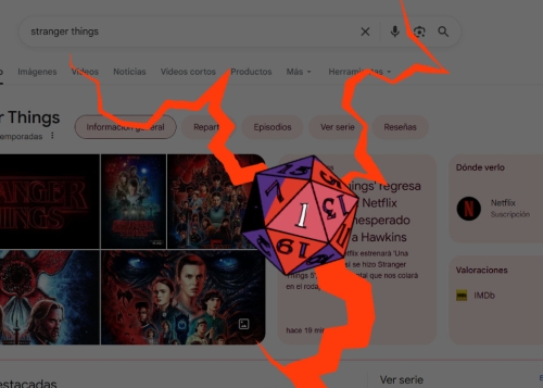 Al buscar Stranger Things, puedes hacer que Google se vuelva del revés