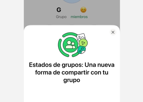 Cómo subir Estados a grupos de WhatsApp