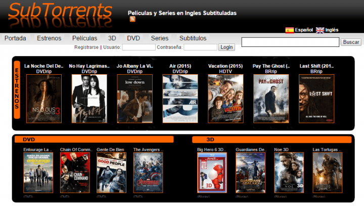 Subtorrents, películas y series por torrent