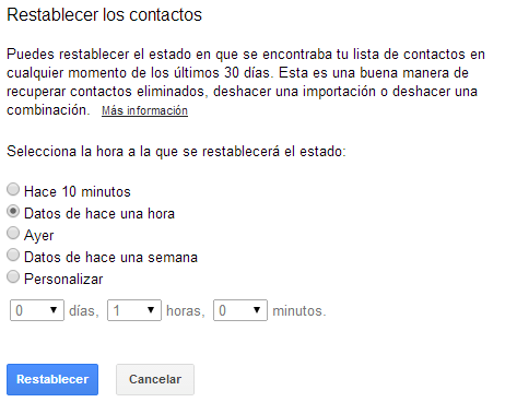 Imagen - Cómo recuperar contactos eliminados en Gmail