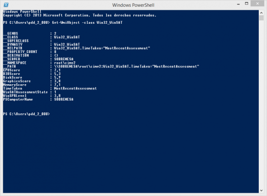 Imagen - Calcula la Evaluación de la experiencia en Windows 8.1