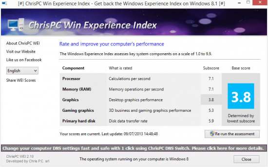 Imagen - Calcula la Evaluación de la experiencia en Windows 8.1
