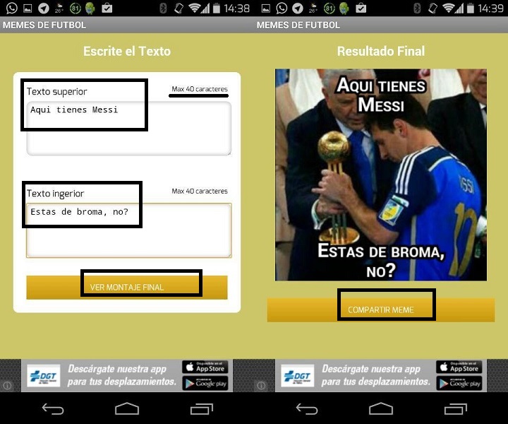 Imagen - Crea memes de f&uacute;tbol para WhatsApp