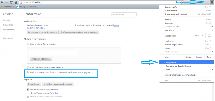Imagen - Cómo cambiar la página de inicio del navegador