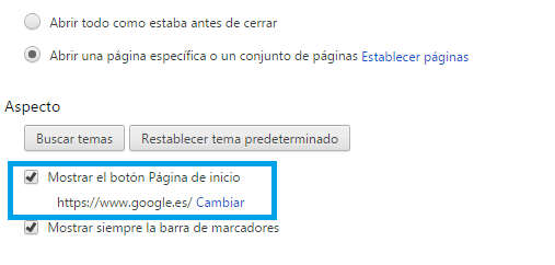 Imagen - Cómo cambiar la página de inicio del navegador