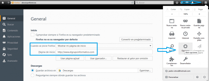 Imagen - Cómo cambiar la página de inicio del navegador