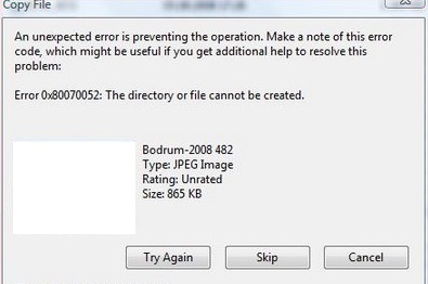 Imagen - Cómo solucionar el error &quot;No se puede crear el directorio o archivo&quot;