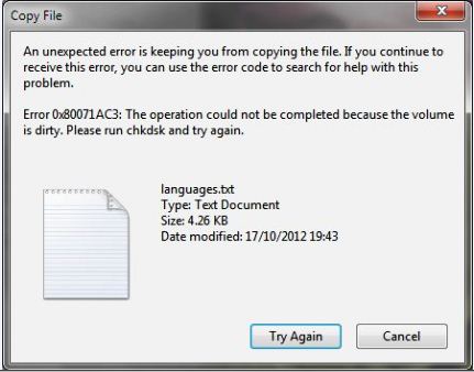 Imagen - Cómo solucionar el error &quot;No pudo completarse la operación porque el volumen está dañado&quot;