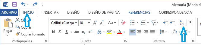 Imagen - Ordenar alfab&eacute;ticamente un &iacute;ndice en Word