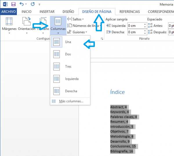 Imagen - Ordenar alfab&eacute;ticamente un &iacute;ndice en Word