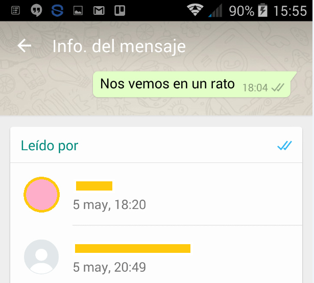 Imagen - Quién ha leído tus mensajes en un grupo de WhatsApp