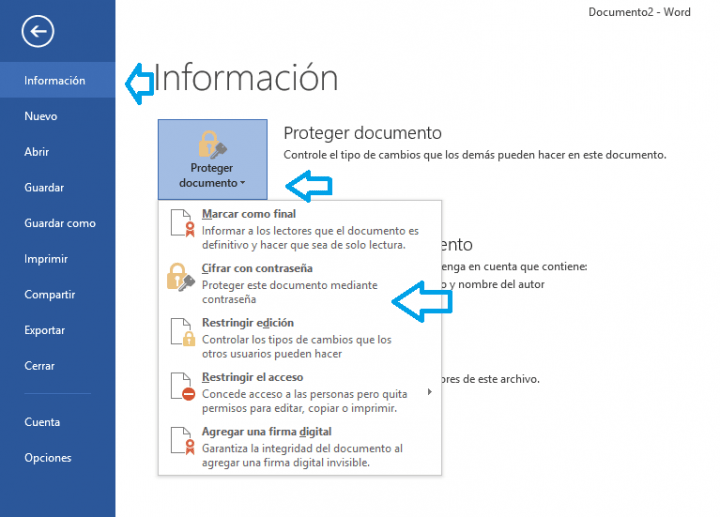 Imagen - Cómo poner contraseña a un documento en Word