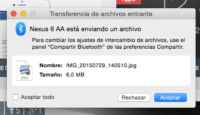 Imagen - Cómo enviar y recibir ficheros por Bluetooth en Mac