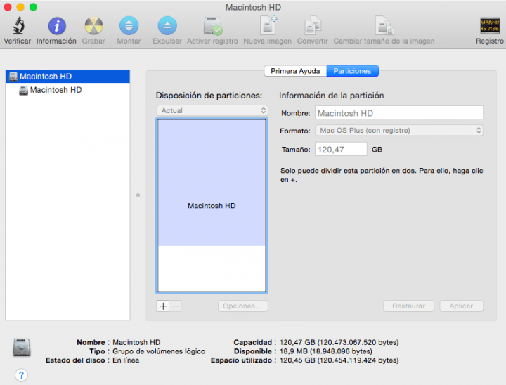 Imagen - Cómo particionar el Mac para probar OS X El capitán