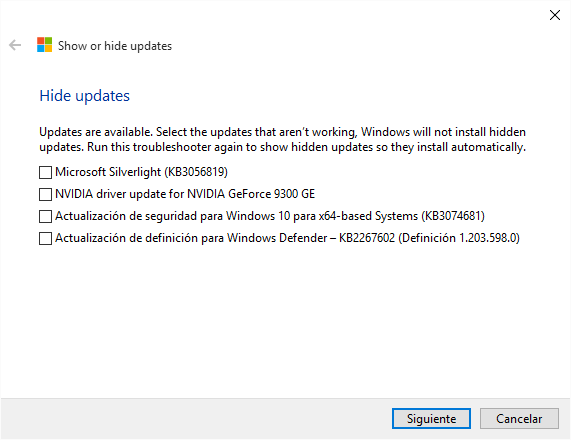 Imagen - Cómo ocultar o bloquear actualizaciones en Windows 10