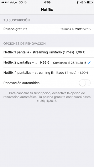Imagen - C&oacute;mo cancelar la suscripci&oacute;n a Netflix desde iTunes en iOS
