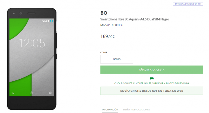 Imagen - 7 webs donde comprar bq Aquaris A4.5