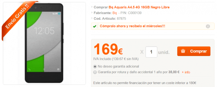Imagen - 7 webs donde comprar bq Aquaris A4.5