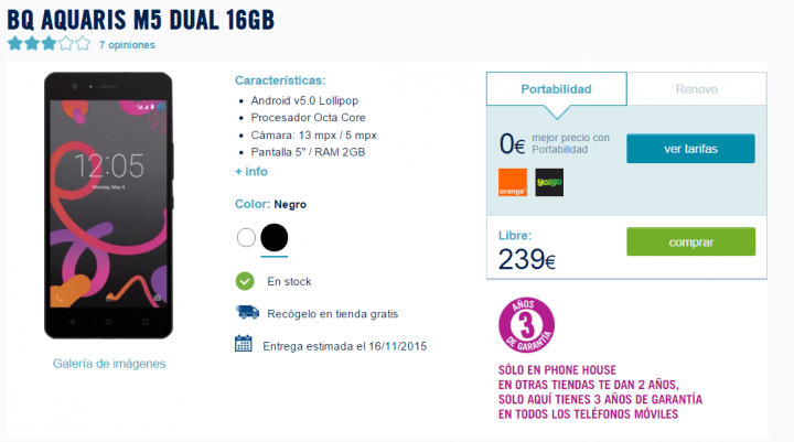 Imagen - D&oacute;nde comprar el bq Aquaris M5