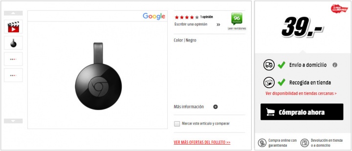 Imagen - D&oacute;nde comprar el Chromecast m&aacute;s barato