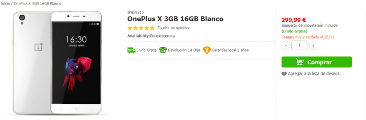 Imagen - D&oacute;nde comprar el OnePlus X en Espa&ntilde;a