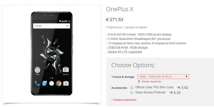 Imagen - D&oacute;nde comprar el OnePlus X en Espa&ntilde;a