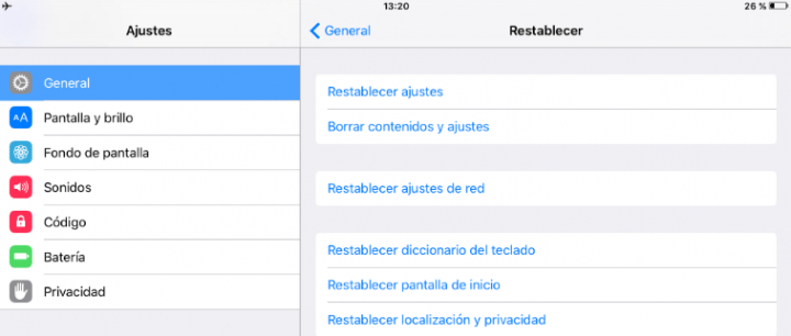 Imagen - Cómo restablecer los ajustes en iOS