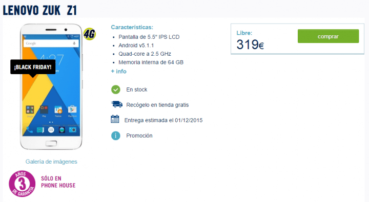 Imagen - Dónde comprar el ZUK Z1 en España