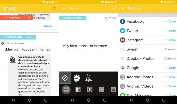 Imagen - C&oacute;mo ver publicaciones pasadas con Timehop