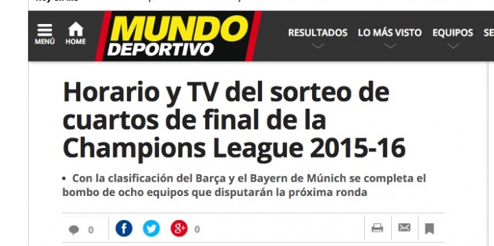 Imagen - C&oacute;mo ver el sorteo de la Champions League de cuartos en Internet