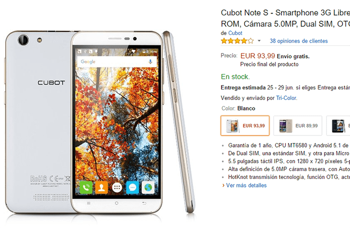 Imagen - 7 tiendas donde comprar el Cubot Note S