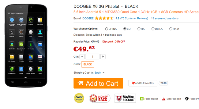 Imagen - D&oacute;nde comprar el Doogee X6