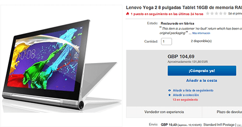 Imagen - D&oacute;nde comprar Lenovo Yoga Tablet 2