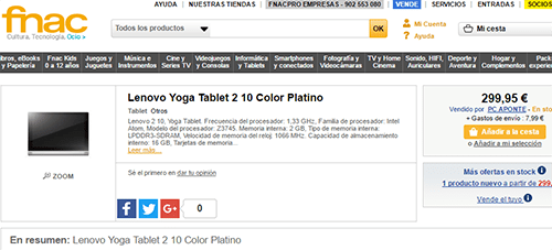 Imagen - D&oacute;nde comprar Lenovo Yoga Tablet 2