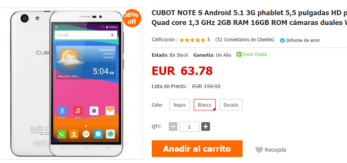 Imagen - 7 tiendas donde comprar el Cubot Note S