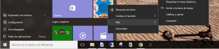 Imagen - C&oacute;mo deshabilitar los Live Tiles de Windows 10