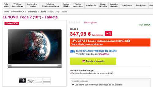 Imagen - D&oacute;nde comprar Lenovo Yoga Tablet 2