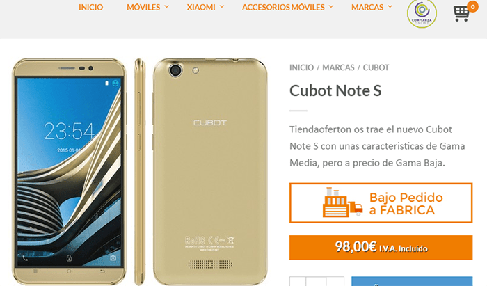 Imagen - 7 tiendas donde comprar el Cubot Note S